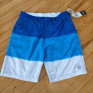 Eidon Board Shorts Sz 34 NWT blue White Sea and Terrain Terraqiatic Nomadic